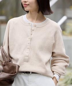 Двусторонняя трикотажная футболка-поло с длинными рукавами Slobe Iena, цвет Beige