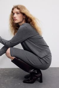 Юбка рельефной вязки H&M, серый