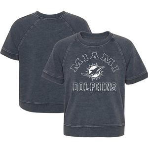Детская футболка raglan Miami Dolphins Cheer Squad heather charcoal Outerstuff