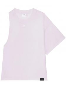 Courrèges футболка из джерси с одним рукавом, розовый