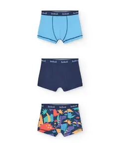 Набор из 3 пар детских хлопковых боксеров Boboli, мультиколор