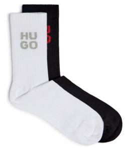 Носки мужские Hugo Bodywear с люрексом 2 пары в подарочной упаковке, белый