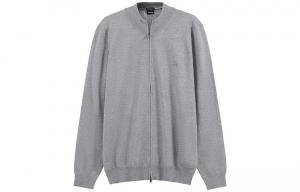 Кардиган с вышитым логотипом Boss HUGO BOSS, серый