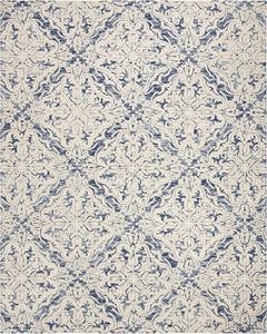Ковер ручной работы из премиальной шерсти SAFAVIEH, 305 x 427 см, Blossom Collection Blue/Ivory BLM103M для гостиной, столовой, спальни