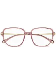 Очки в прозрачной оправе Chloé, коричневый