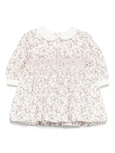 Платье с воротником Питер Пэн и сборками Patachou, белый