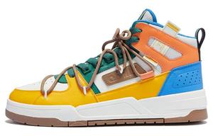 Наследие 1.0 Противоскользящие и дышащие кроссовки мид-топ для скейтбординга мужские Цветная глазурь желтый QIAODAN