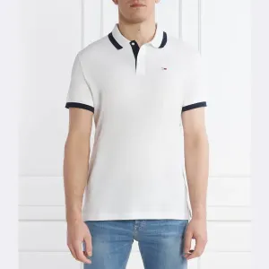Рубашка поло стандартного кроя с однотонными краями Tjm reg Tommy Hilfiger, белый