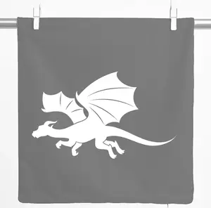 Декоративная наволочка Huuraa с силуэтом дракона, подарочная, 40x40 см, стальной серый хлопок, украшение в виде дракона Hellweg Druckerei