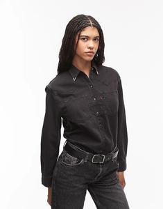 Джинсовая рубашка Levi's Teodora в стиле вестерн черного цвета