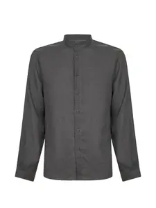 Рубашка с длинными рукавами и воротником-стойкой Brunello Cucinelli, серый