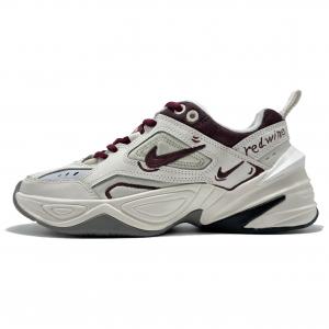 Nike M2K Tekno Red, винтажный стиль, корейский стиль, городской шик, визуально увеличивает рост, стиль кампуса, девичья искусственная кожа PU