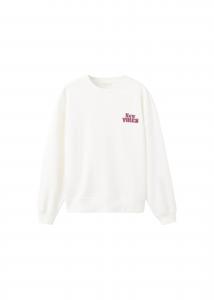 MANGO TEEN Свитшот 'Trip' в шерсти белый