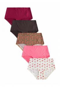 Брифы Next FIVE PACK, Leopard Cherry Print/Pink