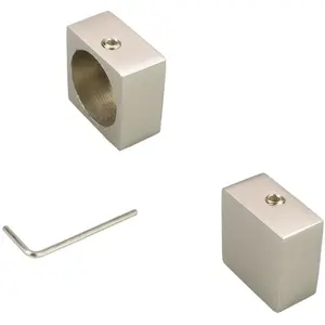 Наконечники для карниза Liedeco «Cessation», (комплект, 2 шт.), для карнизов Ø 16 мм, цвет chromfarben/matt