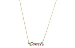 COACH Золотое покрытие ожерелье Women's Multicolor