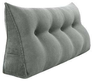 Большая эргономичная клиновидная подушка Vercart Kord, серый - 140 х 50 см