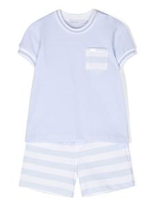 Комплект из топа и шортов в полоску Patachou, синий