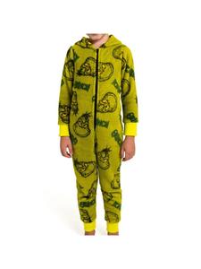 Комбинезон United Labels The Grinch Jumpsuit mit Kapuze Overall Pyjama Schlafanzug langarm, зеленый