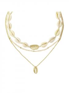 Bungsa Цепочка из золота, перламутра, белого цвета