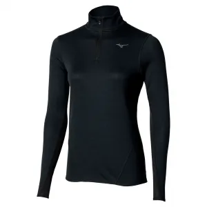 Лонгслив Mizuno Tech Thermal Charge half zip, черный
