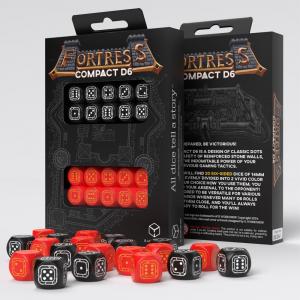 Аксессуары Q-Workshop Fortress Compact d6 Set: Black & Red (20)