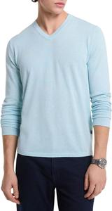 Футболка Michael Kors Mens Cotton V-Neck Sweater, Chambray Melange