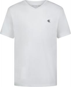 Футболка Calvin Klein для мальчиков с короткими рукавами и V-образным вырезом, мягкая, удобная, свободного кроя., Classic White