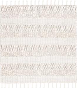 Ковер SAFAVIEH, 183 x 183 см, Natura Collection - Ivory, ручной работы, бохо-кантри, деревенский, с кистями, шерстяной, идеален для помещений с высокой проходимостью в гостиной, спальне (NAT126A)