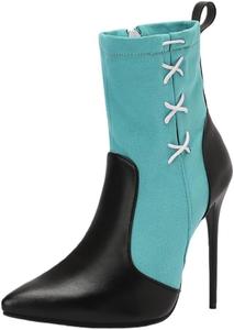 Женские модные короткие ботильоны на высоком каблуке с молниями, с заостренным носком, резиновой подошвой, доступны больших размеров. Fusecottc, Cambridge Blue