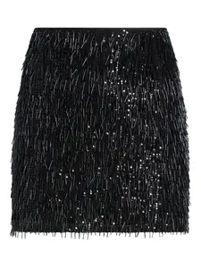 Мини-юбка, украшенная Леей Cinq A Sept, черный