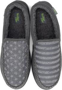 Мокасины для мужчин Western Chief - теплые домашние тапочки с флисом, для дома и улицы, Charcoal