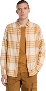 Timberland мужская фланелевая клетчатая рубашка Midweight, Light Beige