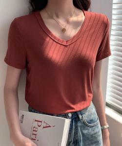 aimoha -select-/Простая футболка с V-образным вырезом