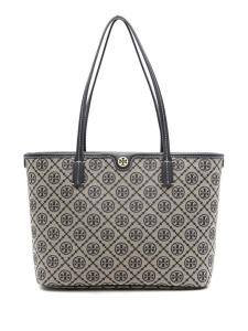 Tory Burch small T Monogram jacquard tote bag, нейтральный цвет