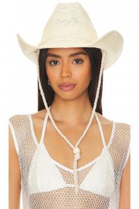 Соломенная ковбойская шляпа остина Brixton, белый