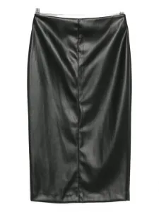 Миди-юбка с разрезом сзади Nude, черный