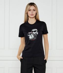 Футболка иконка эскиз дуэт Regular fit Karl Lagerfeld, черный