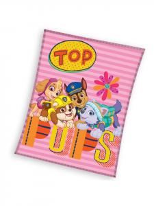 Плед Top Pups | Флисовый плед | 110 x 140 см | Щенячий патруль | Мягкий плед Paw Patrol