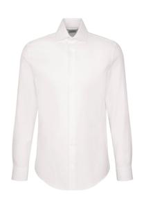Рубашка деловая, приталенного кроя, воротник Кент, мужская Seidensticker, белый