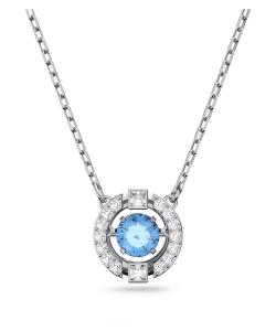 Официальное колье Swarovski Una, круглая огранка, синий.