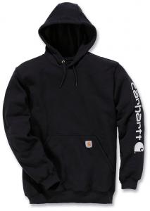 Худи Carhartt Midweight Sleeve Logo Hoodie, черный