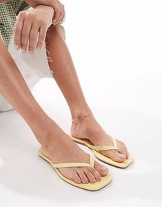SEQWL Сандалии Rooney thong желтого цвета