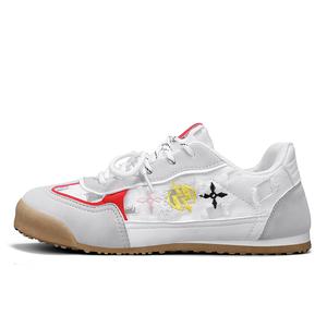 EGCHI Износостойкие мужские низкие кеды бело-красные, цвет White Red