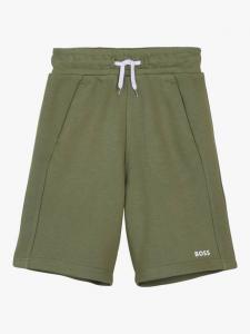 Детские шорты с кулиской из хлопковой смеси HUGO BOSS, Dark Green