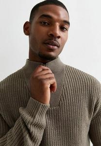 Джемпер RELAXED QUARTER ZIP TEXTURED New Look, оранжевый