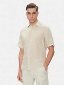 Рубашка обычного кроя 50537382 Boss, бежевый