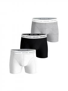 Björn Borg Комплект из 3 боксерских трусов: черный/белый/серый
