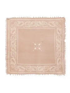 Шарф Tuch с принтом пейсли и бахромой Liska, светло-коричневый