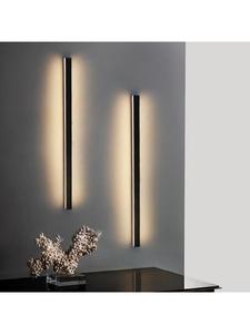 ZMH Комплект из 2 светодиодных настенных светильников черного цвета, длиной 60 см, теплый белый свет 3000K, мощность 21 Вт